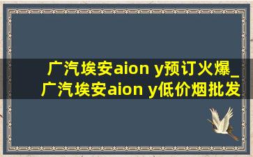 广汽埃安aion y预订火爆_广汽埃安aion y(低价烟批发网)氛围灯